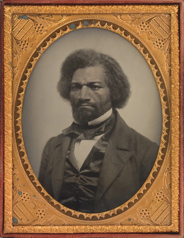 Frederick Douglass, quarter-plate ambrotype, about 1856